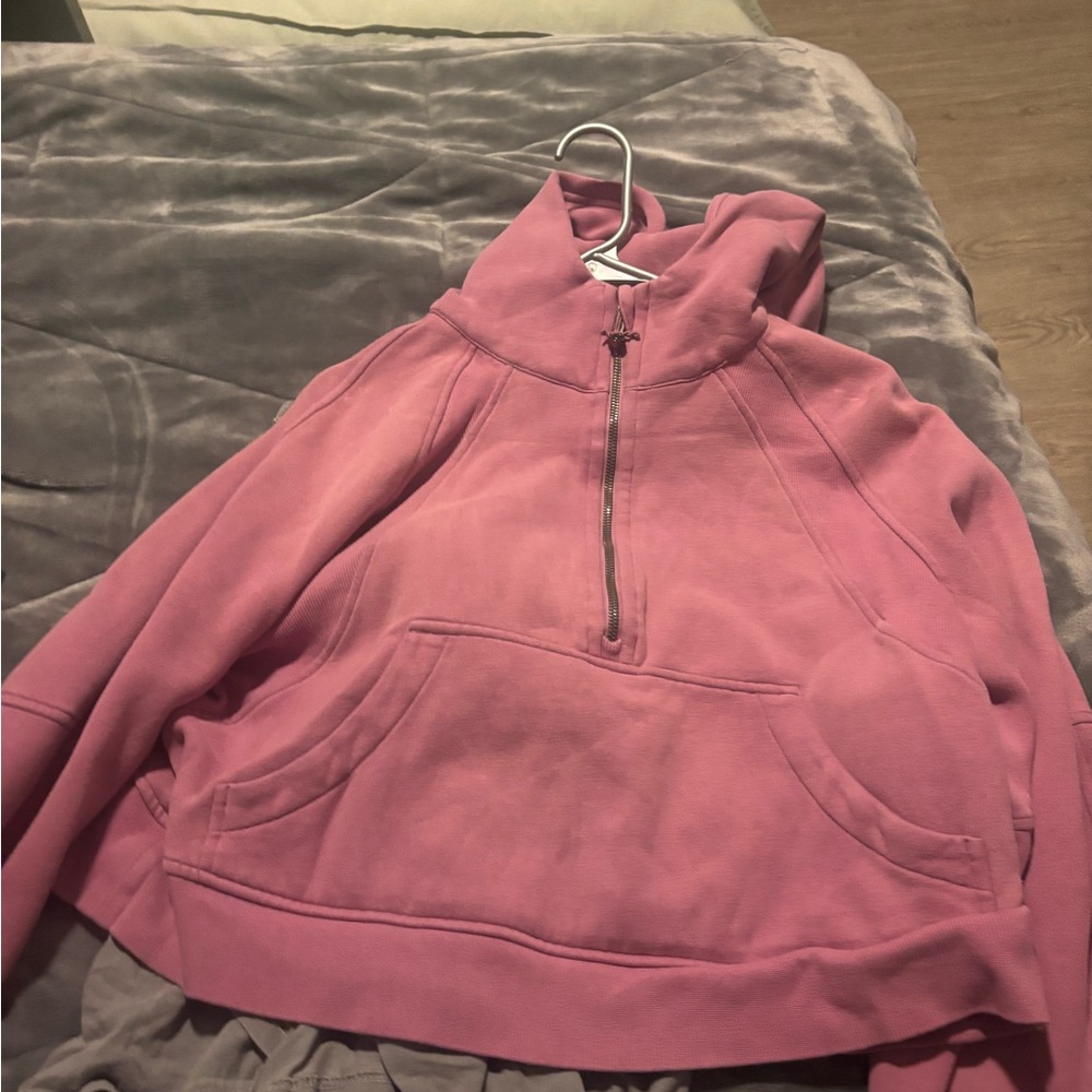 Pink Half-Zip Hoodie